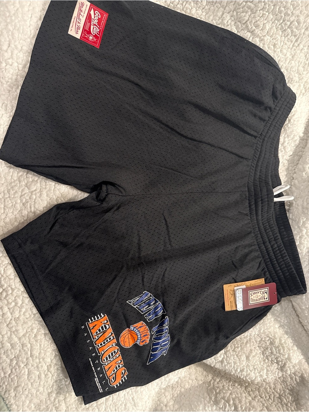 Mitchell & Ness Black New York Knicks Mesh Athletic Shorts